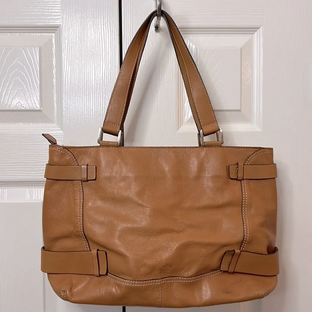 Michael Kors Golden Tan Leather Handbag Purse Tote